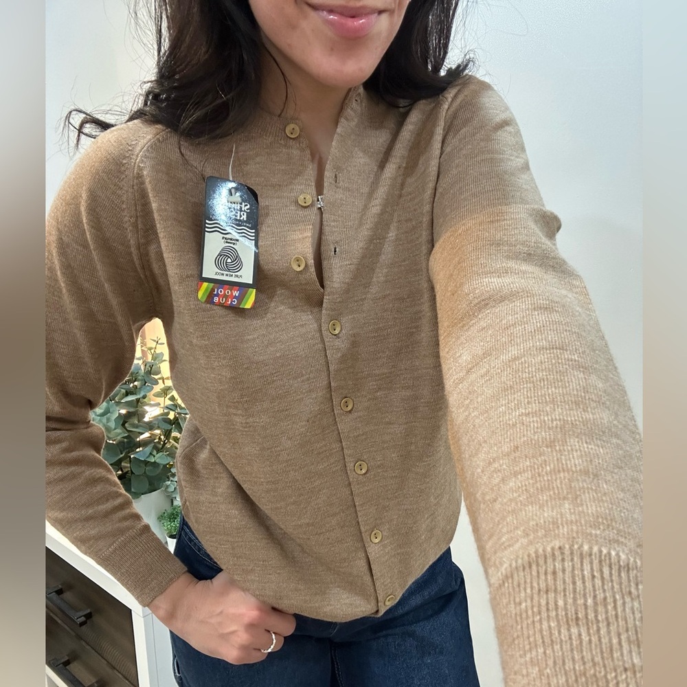 💥SOLD💥 100% Wool Camel Cardigan